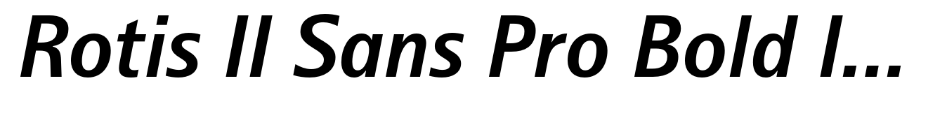 Rotis II Sans Pro Bold Italic